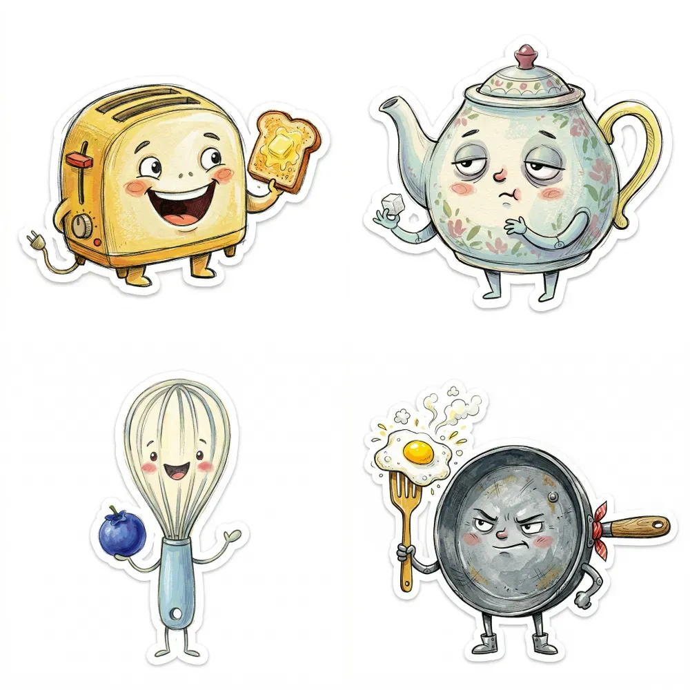 Kitchenware Childrens Book Stickers