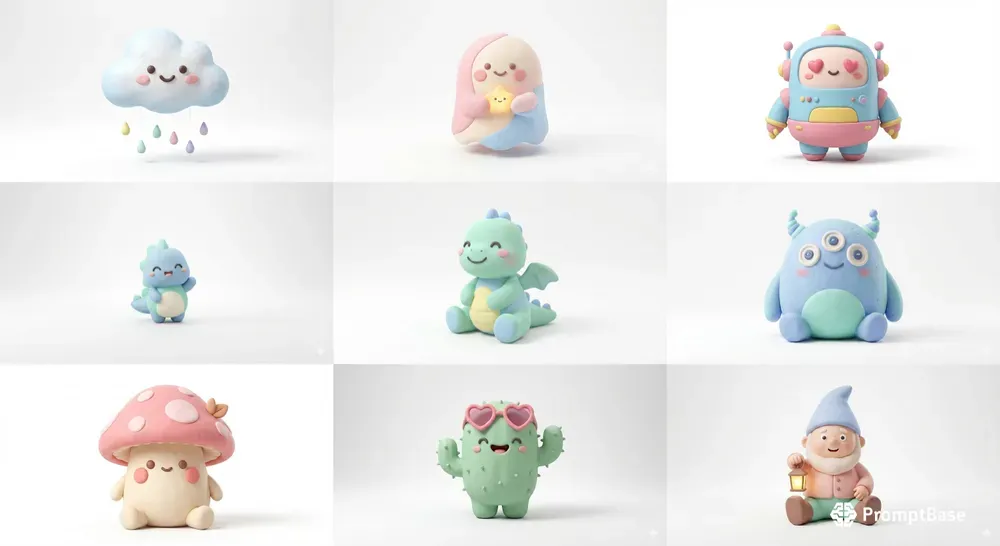 Cute 3D Kawaii Toy Characters