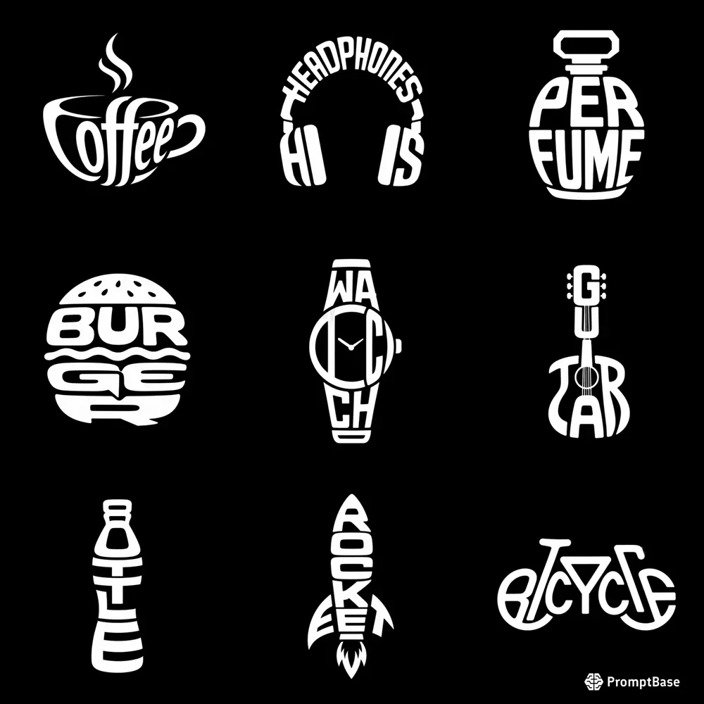 Minimal Typographic Logo Icon Style