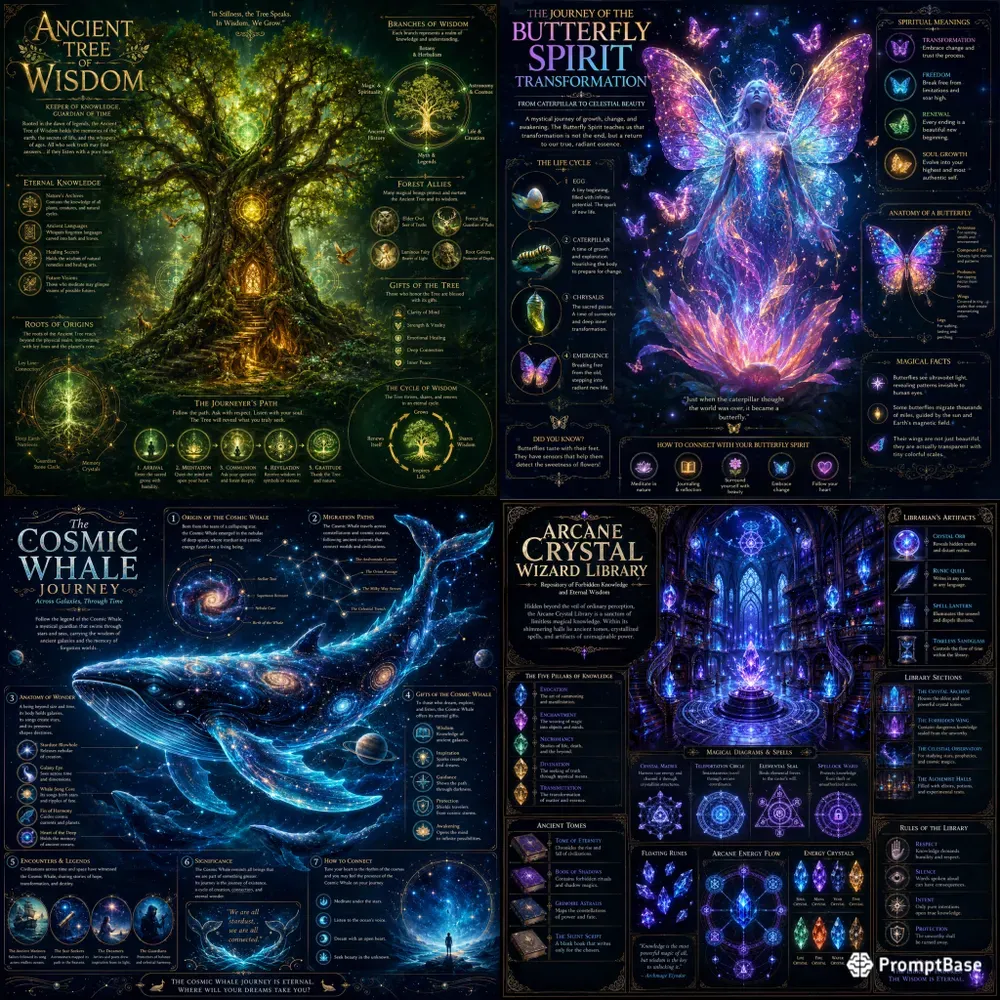 Bioluminescent Fantasy Infographics