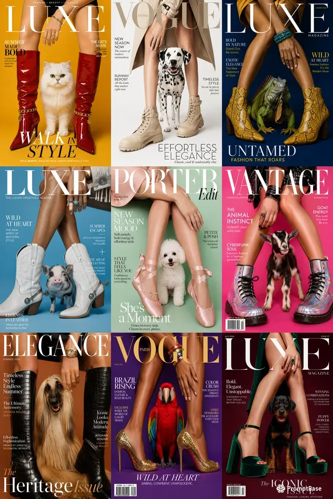 Editorial Fashion Pet Cover Art