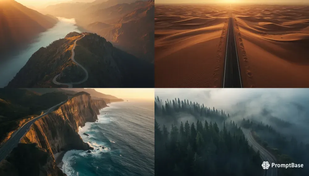 Cinematic Drone Roadways