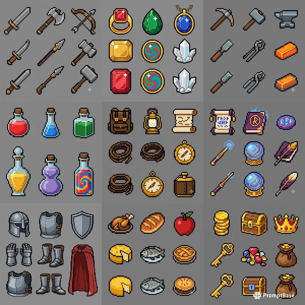 8bit RPG Item Pixel Asset Packs