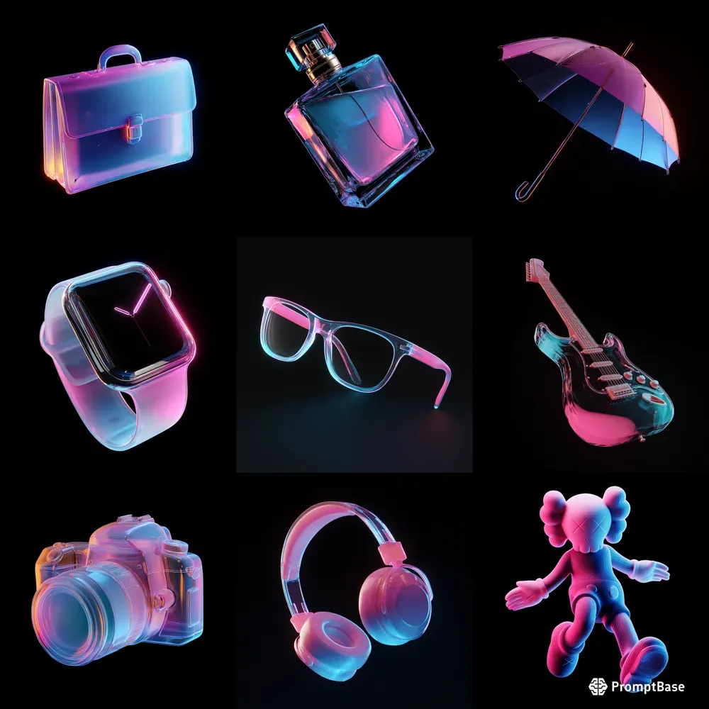 Premium Pink Blue Motion Objects