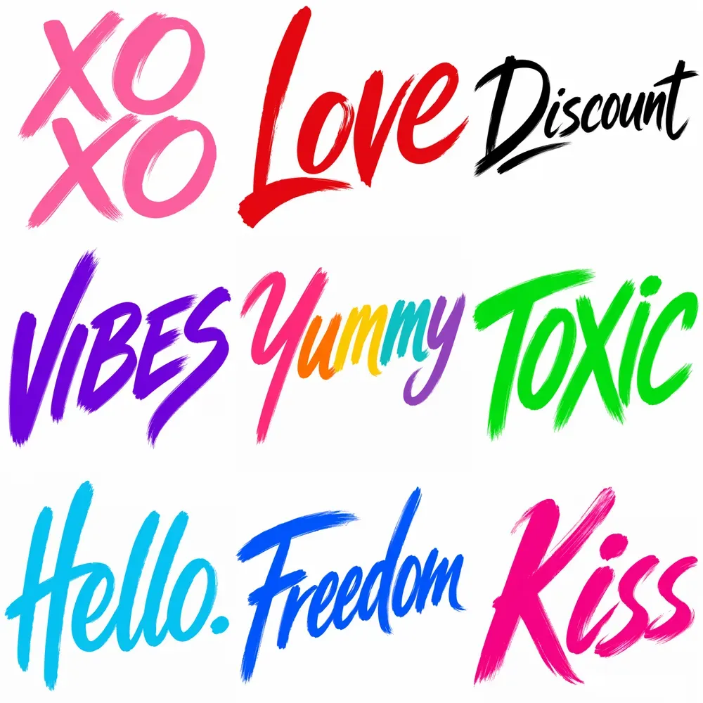 Logo Bold Brush Text Designs