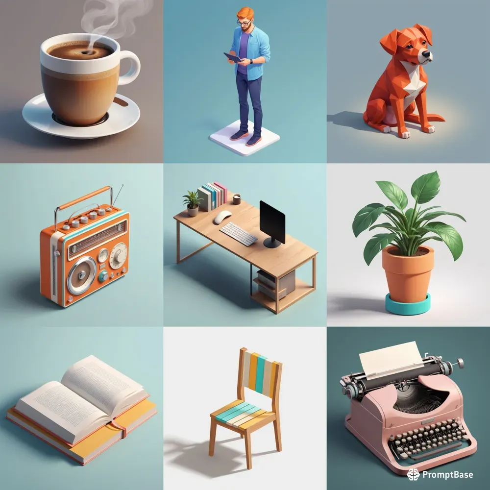 Isometric Clean Minimalist Objects