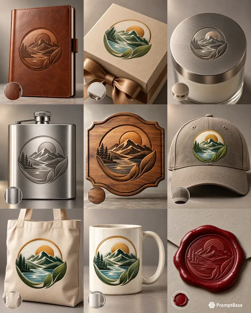Logo Material Application Mockups