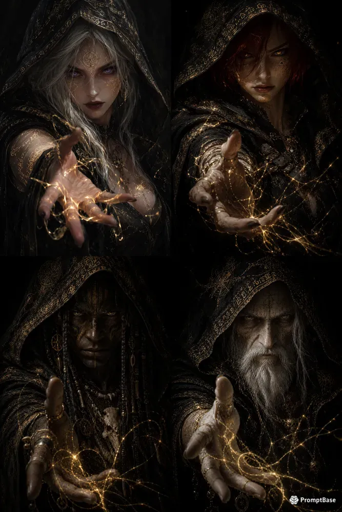 Gilded Fantasy Character Portraits