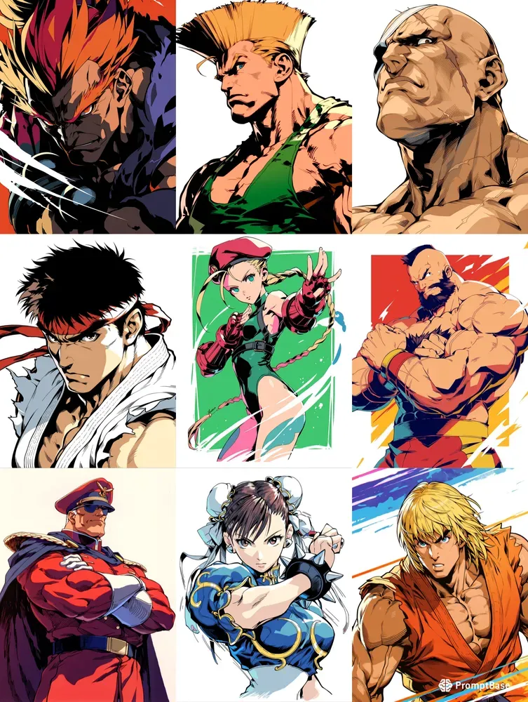 Street Fighter Anime Cel Shadings