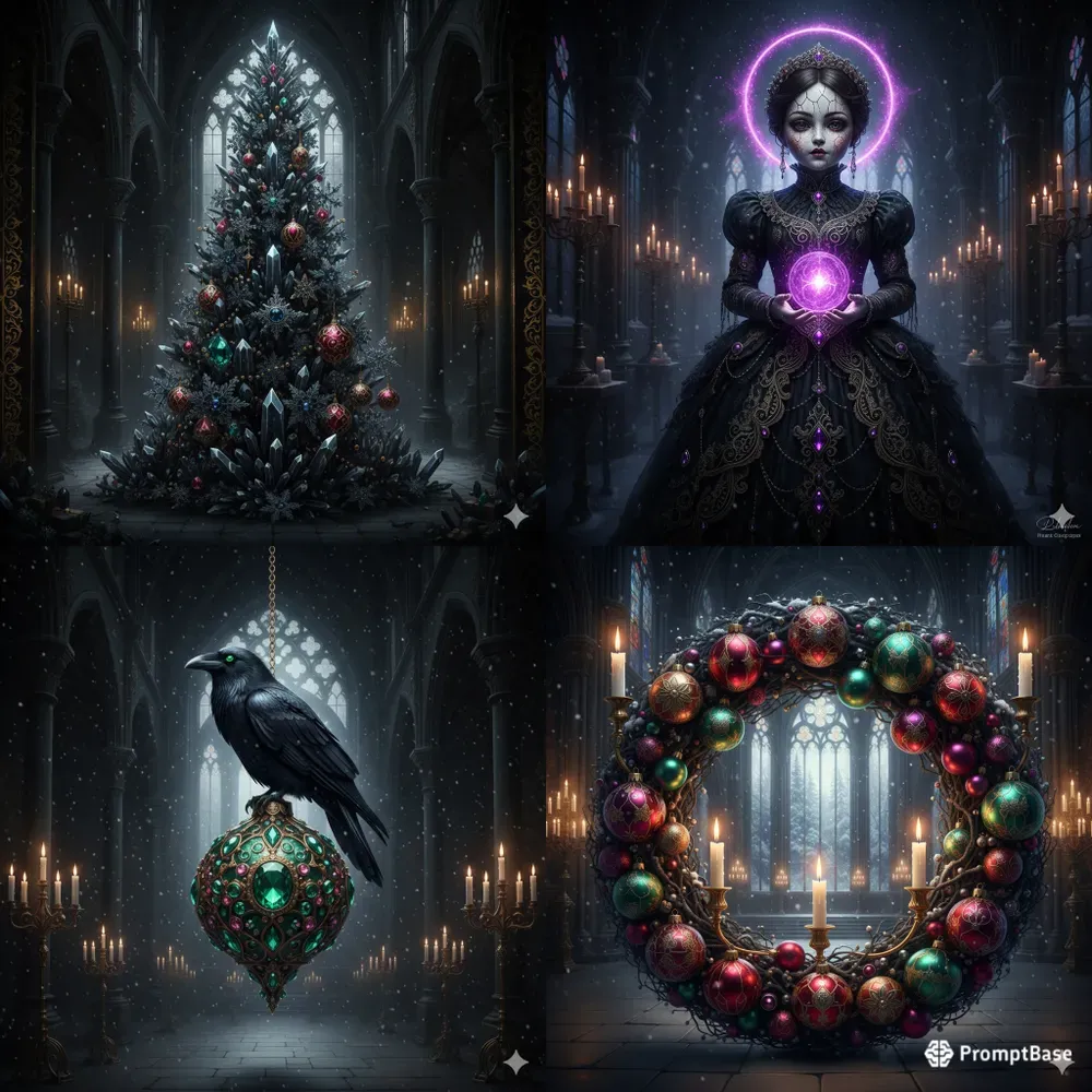 Jeweled Midnight Christmas Art