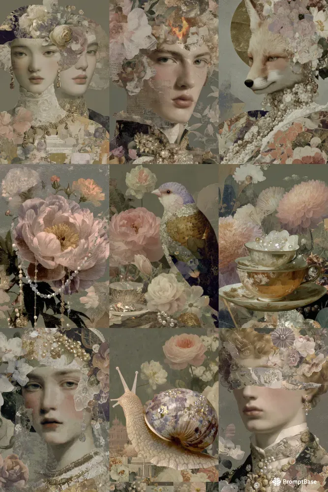 Classic Oil Floral Portrait Remixes