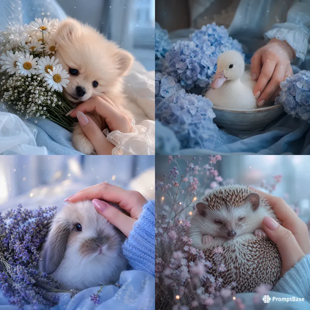 Dreamy Pet Bloom Portraits