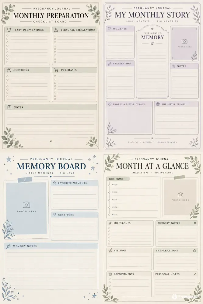 Monthbymonth Maternity Journal Pages