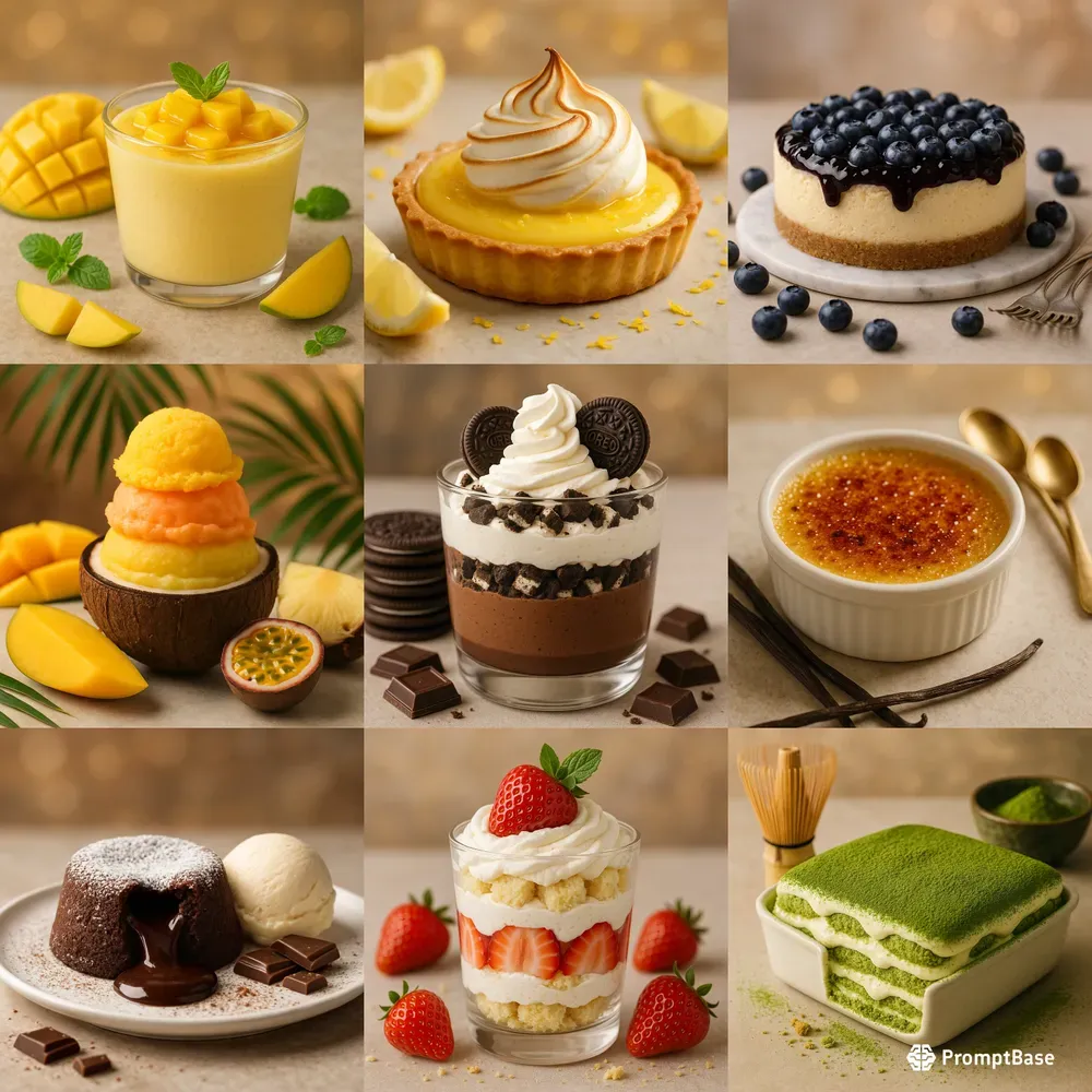Realistic Dessert Food Styling