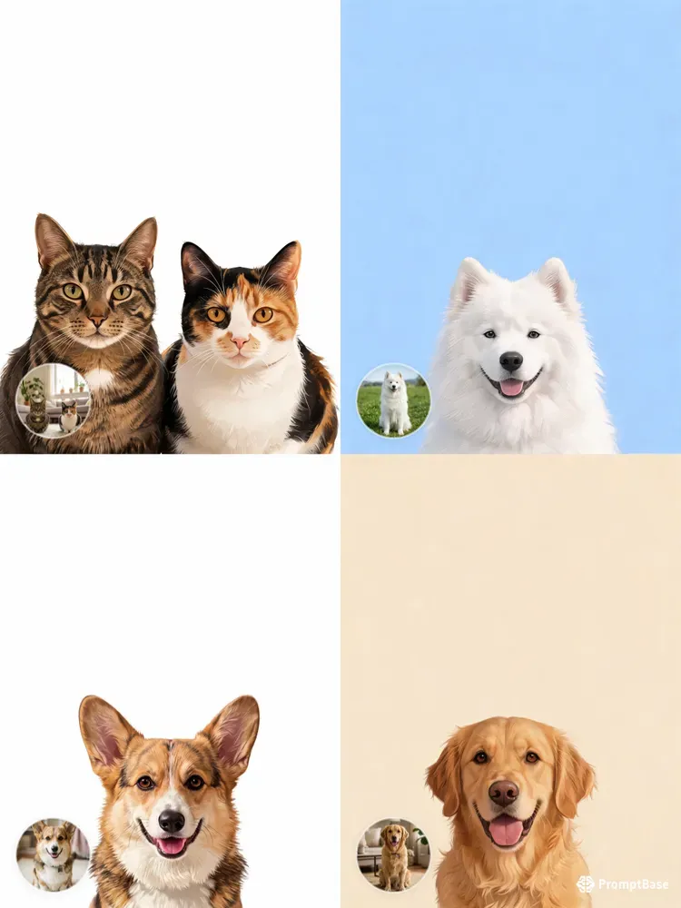 Custom Digital Pet Portraits