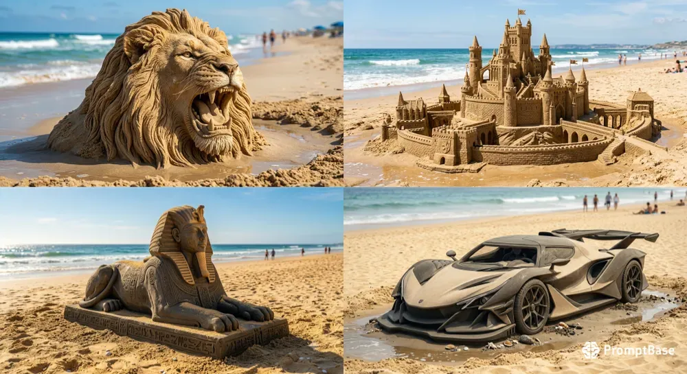 3D Sand Sculpture Art