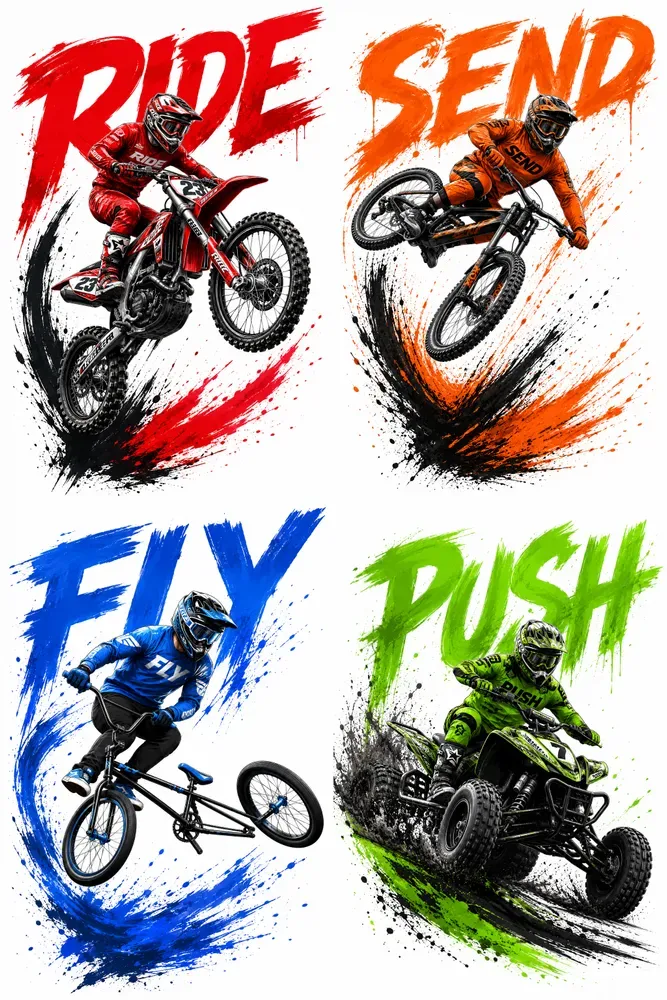 Motocross Splash Tshirt Poster Generator