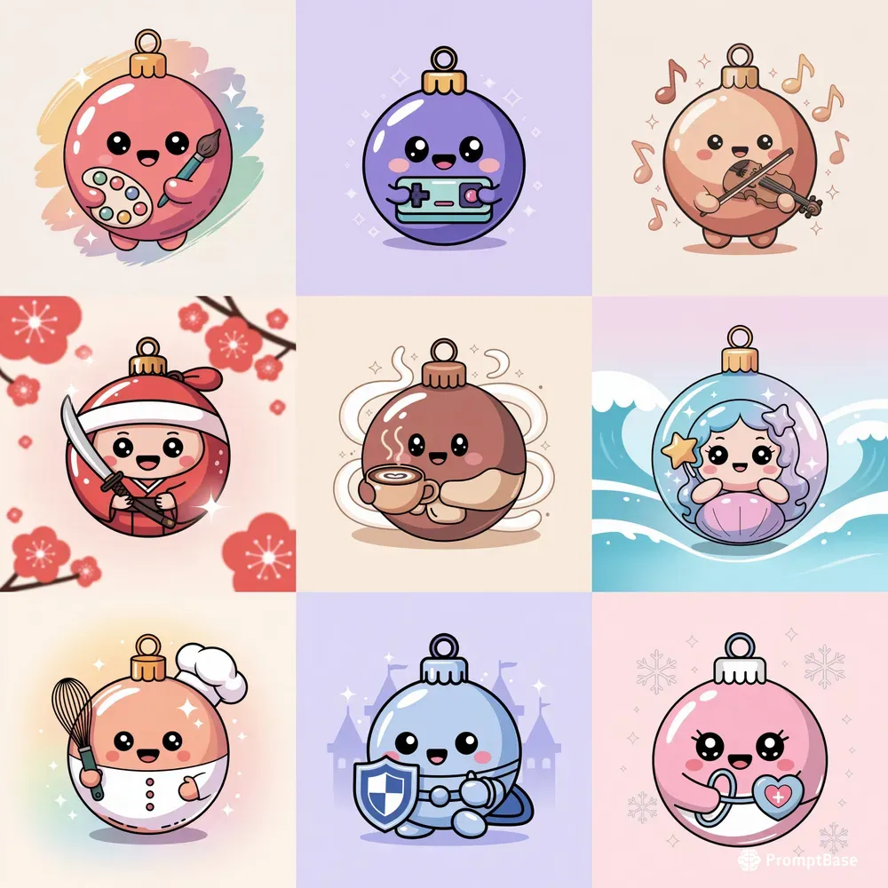 Kawaii Christmas Ornament Makers