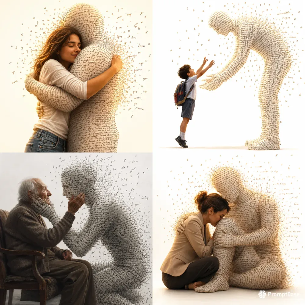 Hugging Words Art
