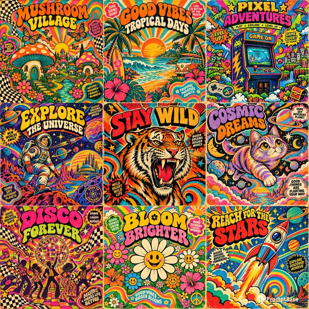 Retro Pop Explosion Posters