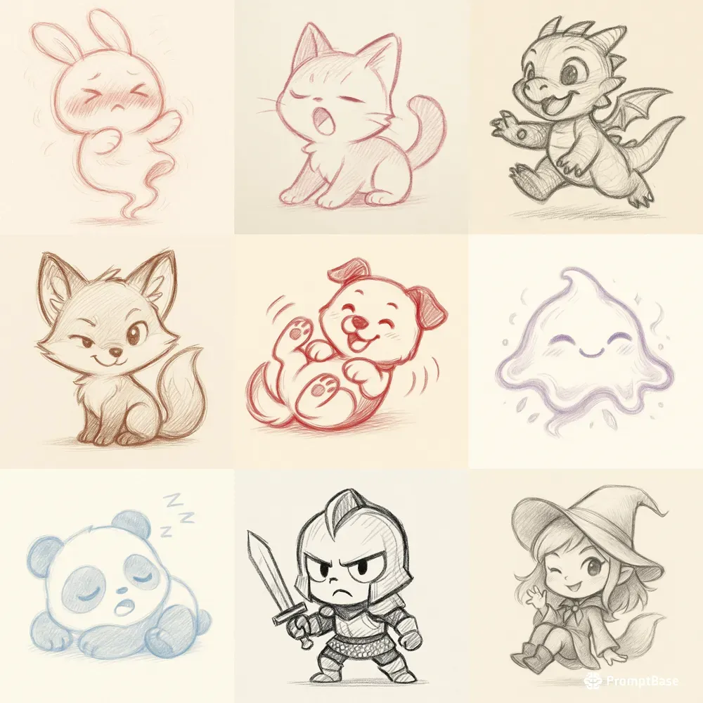 Chibi Character Sketches