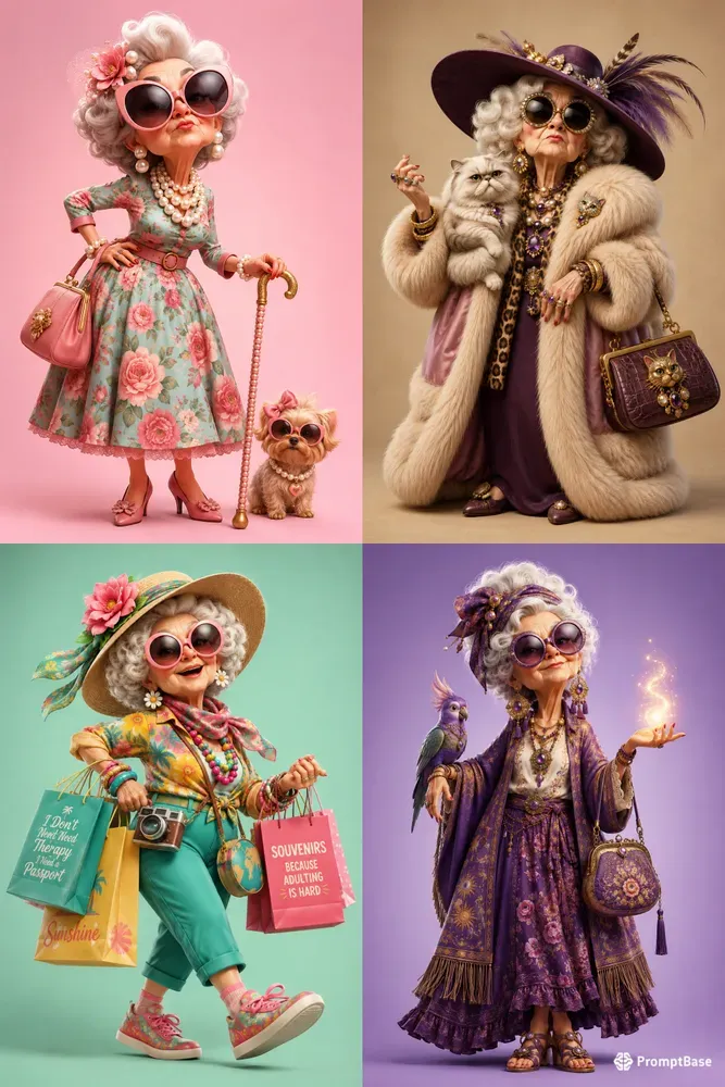 Sassy Silver Years 3D Characters
