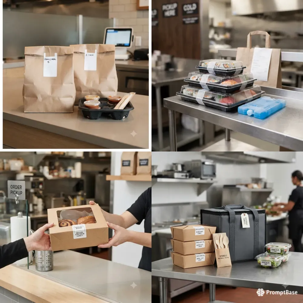 Takeout Packaging Handoff Photo Systems