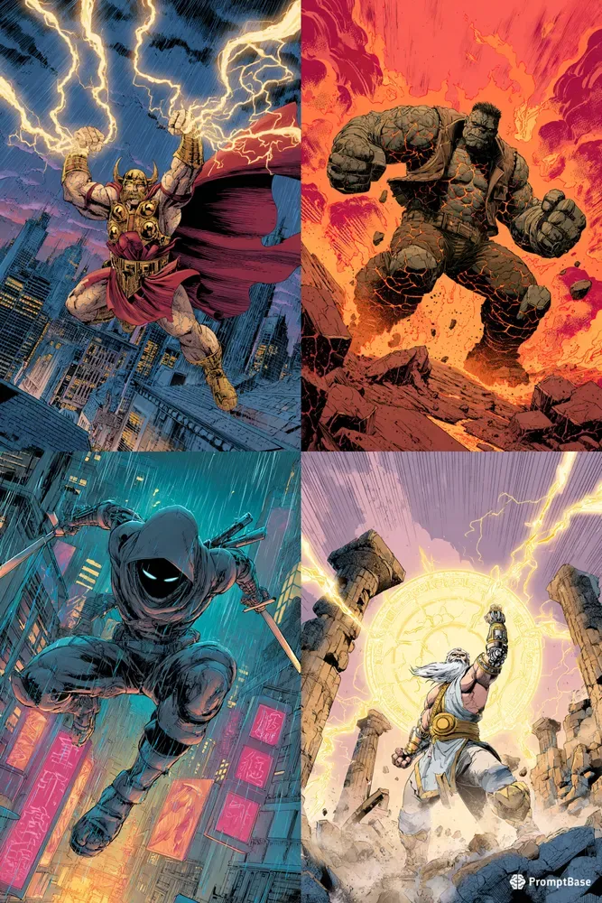 Original Superhero Comic Book Poster Art