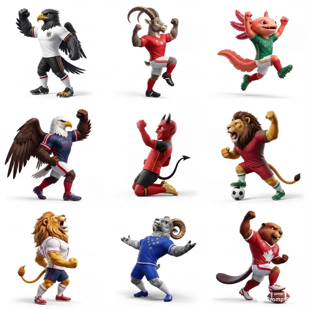 2026 Soccer Mascot Characters
