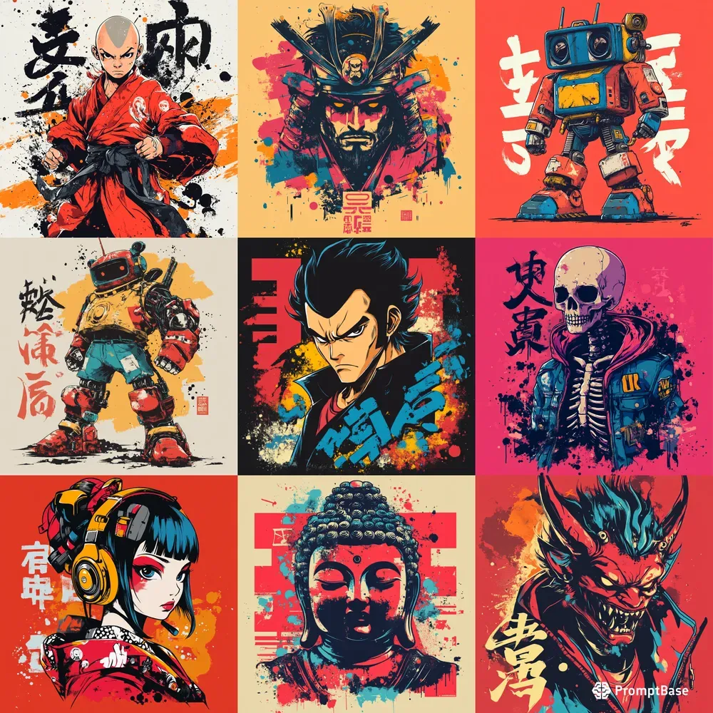 Cool Japanese Anime Manga Tshirts