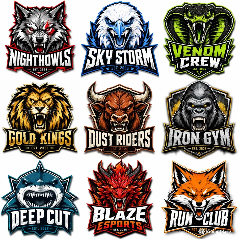 Aggressive Mascot Sport Logos