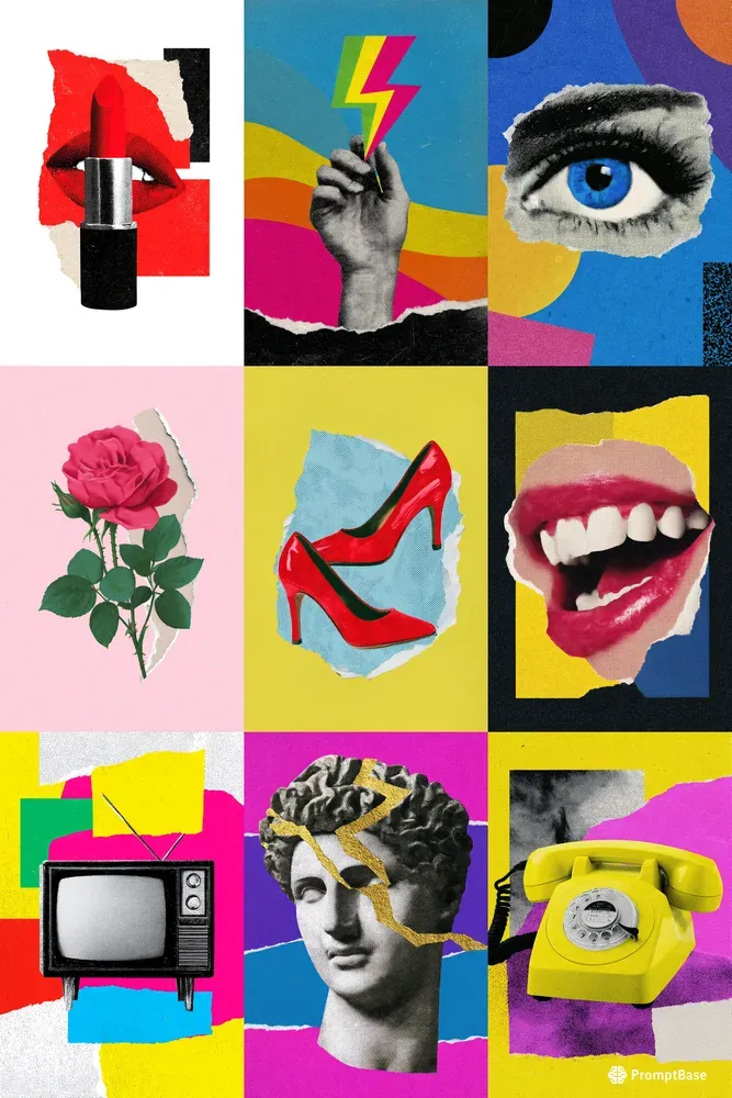 Torn Papers Collages