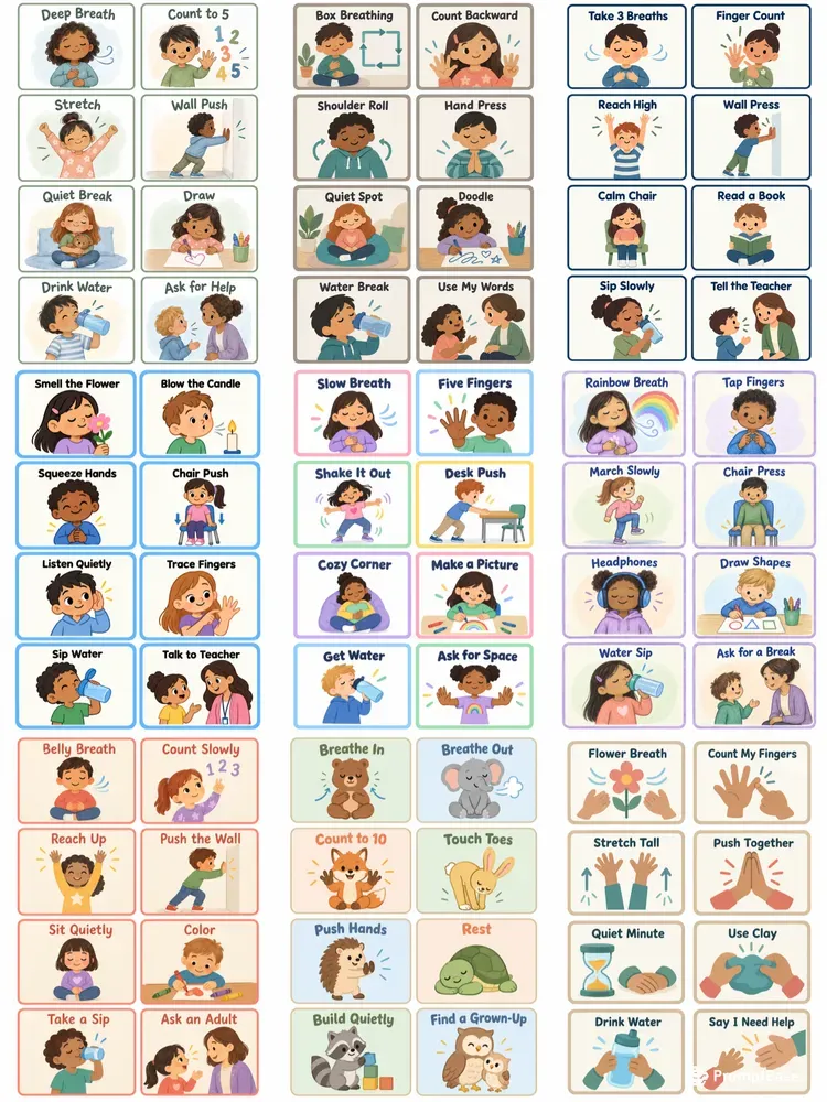 Classroom Calm Choice Cards
