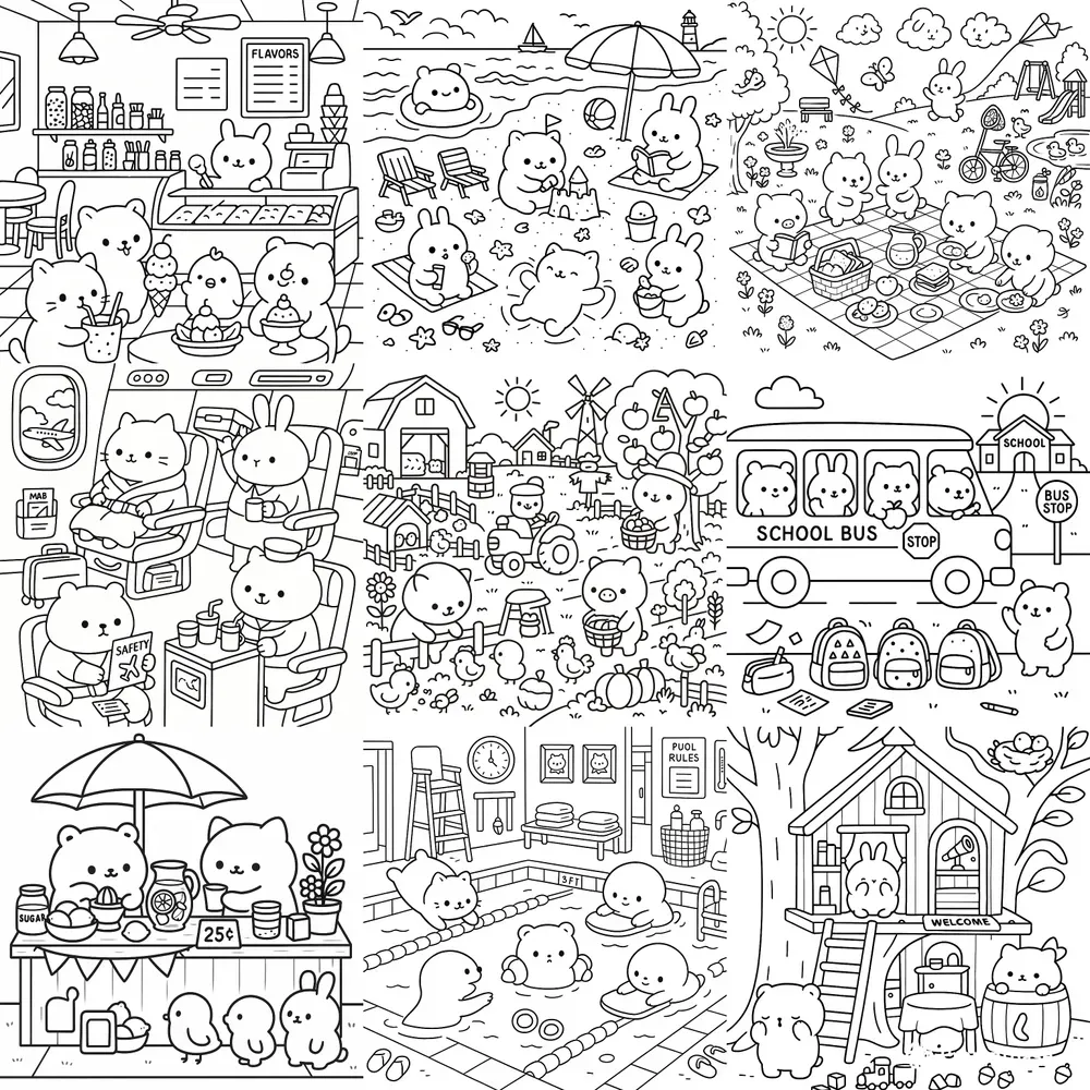 Little Cuddles Coloring Book Pages