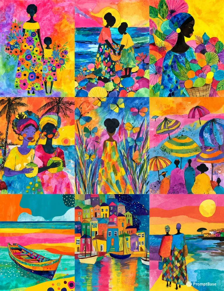 Bold Contemporary African Illustrations