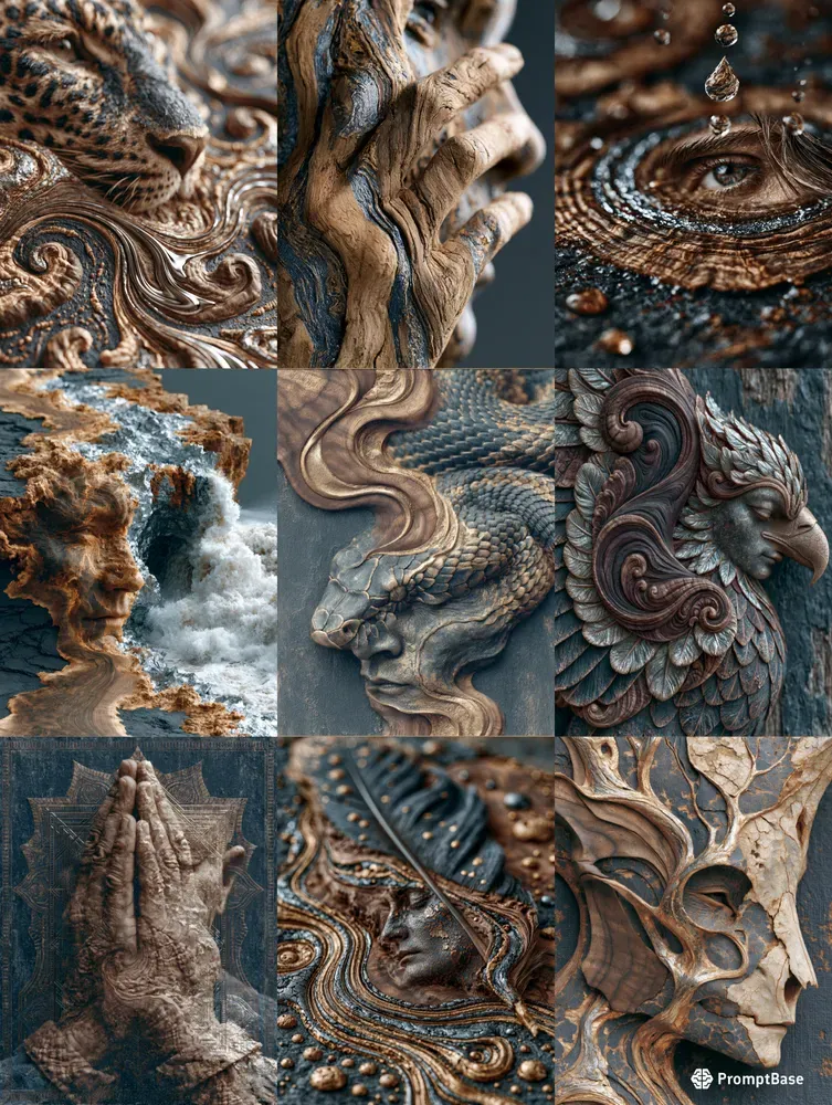 Walnut Chrome Macro Surreal Art