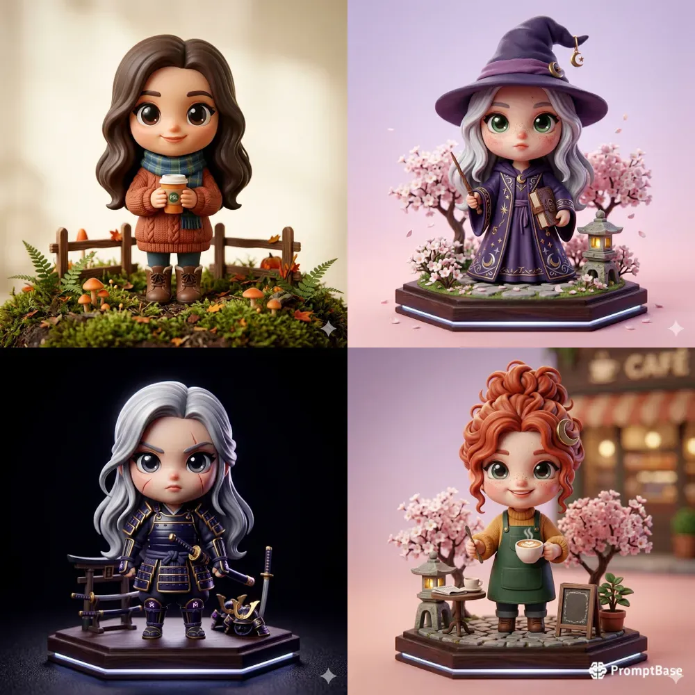 3D Chibi Collectible Figure Portraits