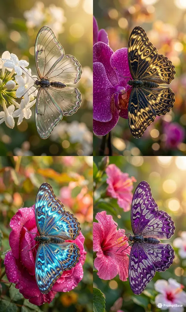 8K Realistic Butterfly Bases
