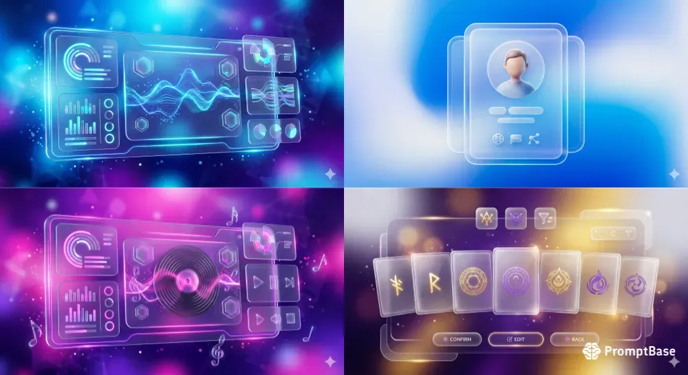 3D Glassmorphism UI Assets
