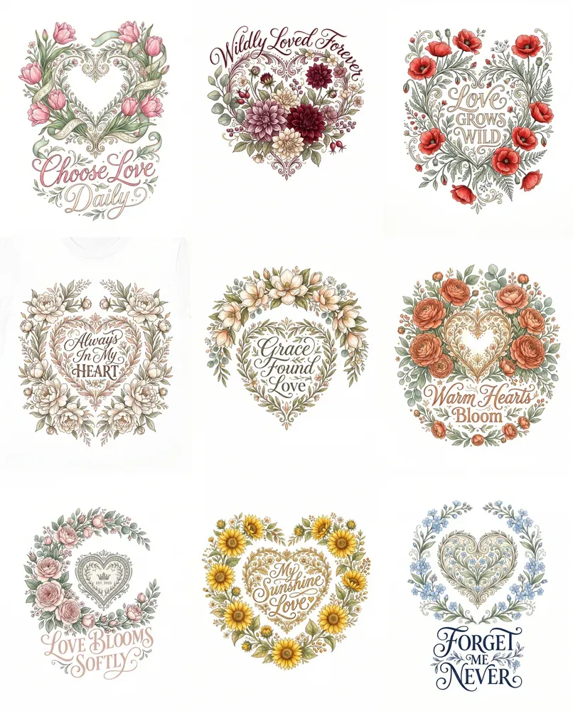 Romantic Floral Tshirts