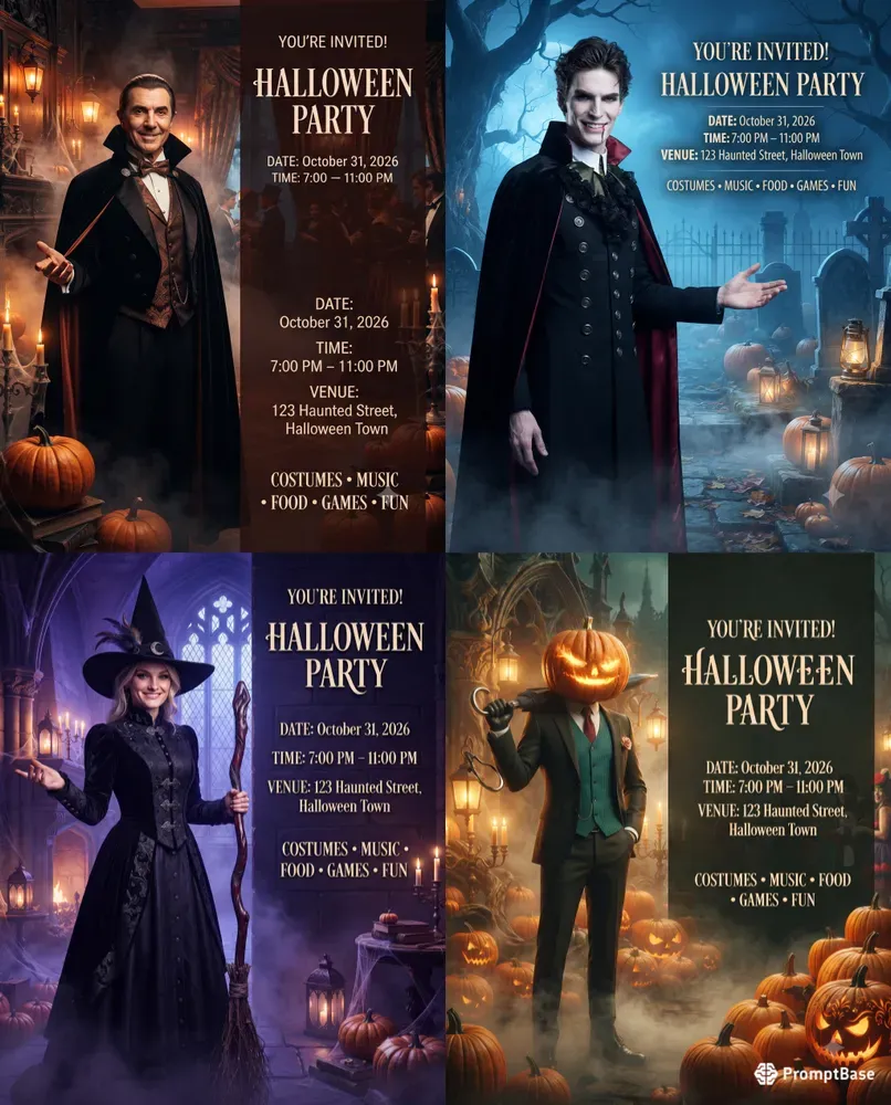 Halloween Party Invitations