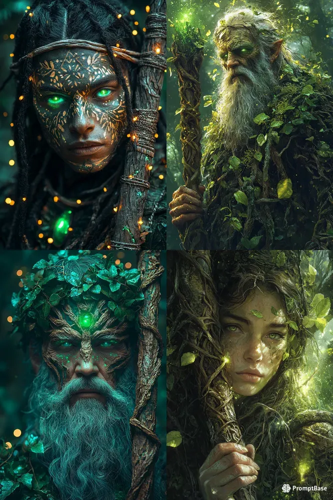 Forest Druid Nature Magic Fantasy Art