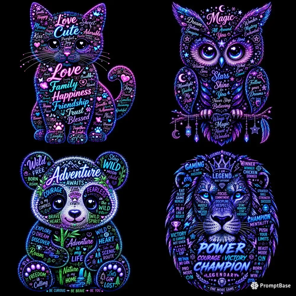Creative Word Cloud Portrait Packs