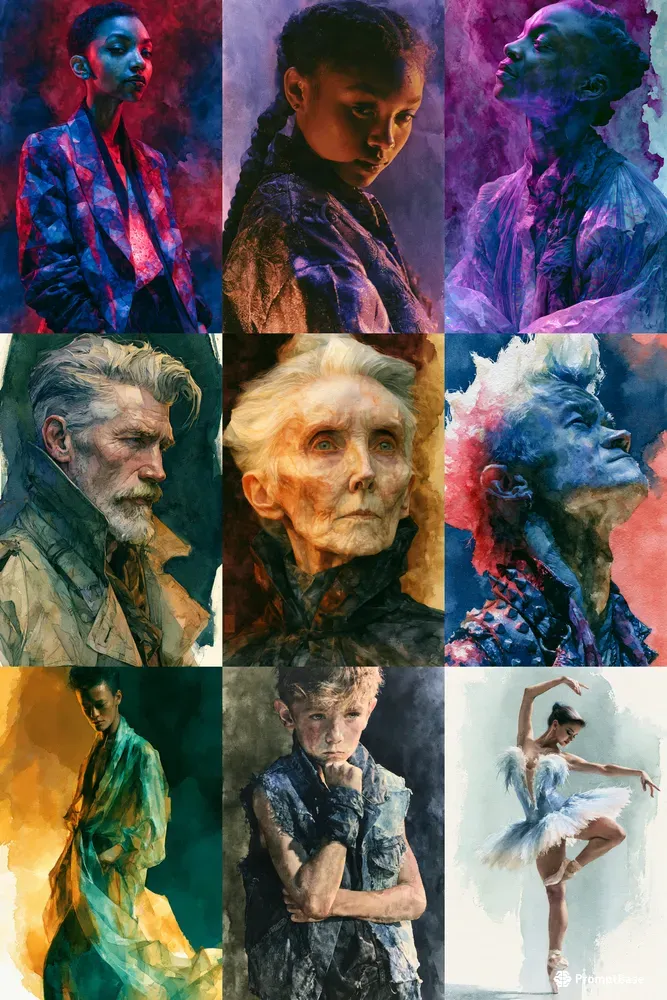 Cinematic Editorial Watercolors