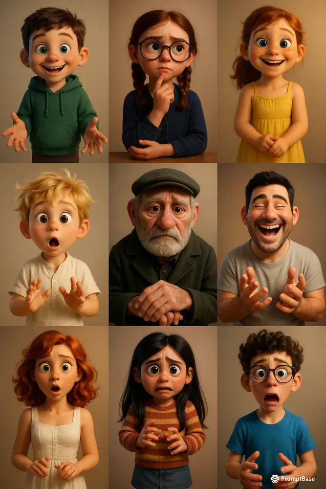 Pixar Halfbody Character Generators