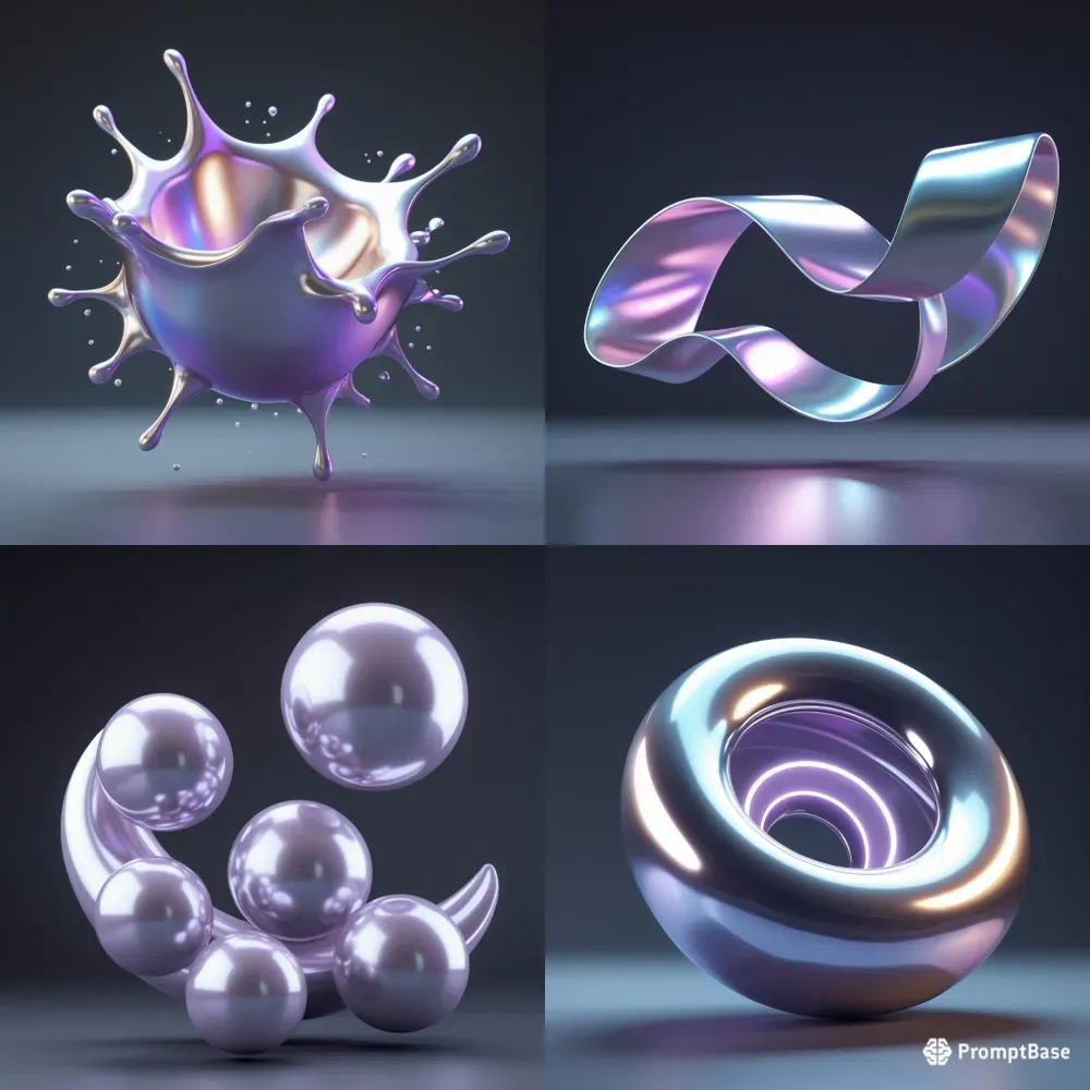 Liquidmetal Organic 3D UI Assets
