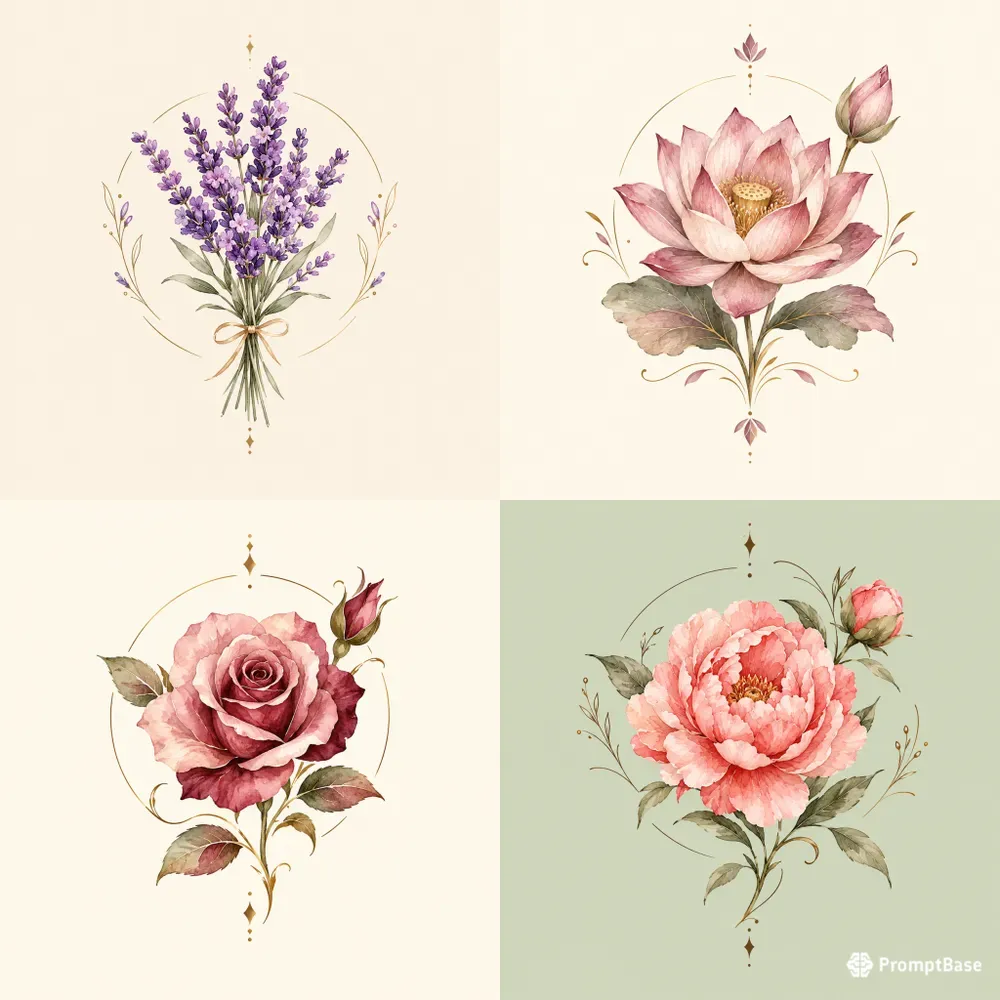 Elegant Watercolor Boutique Logo Creators