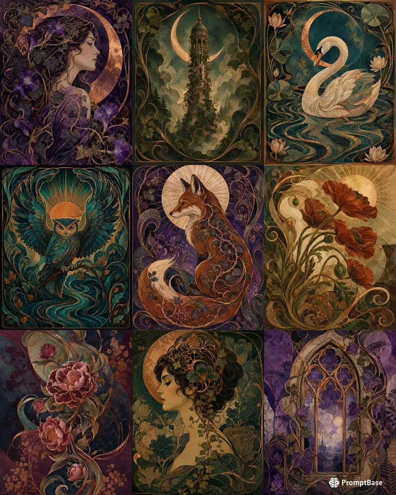 Art Nouveau Collages