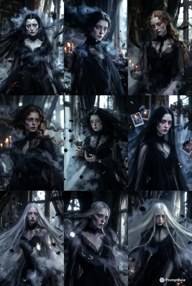 Victorian Ghost Widow Portraits