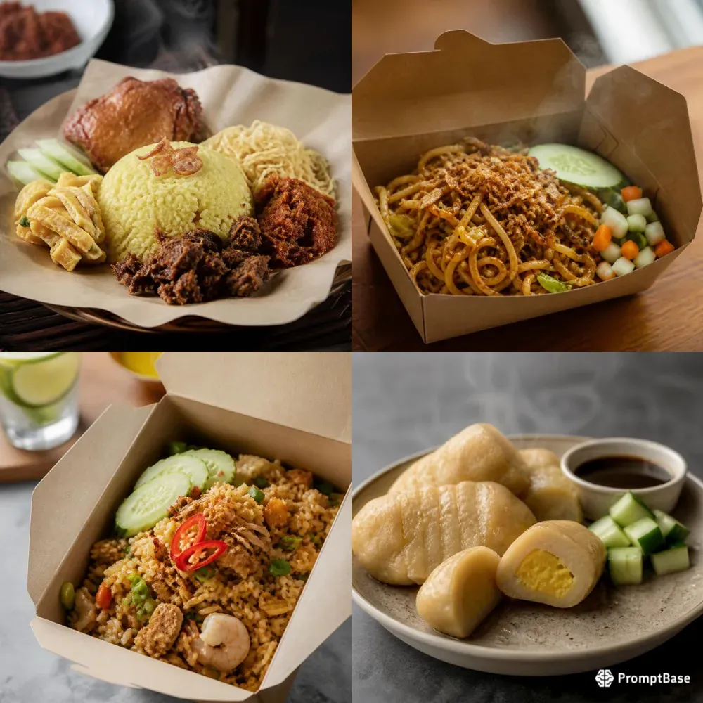 Pure Authentic Indonesian Food Stock